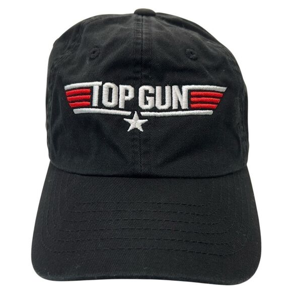 2020 Top Gun movie promo Black Embroidered Logo Hat Cap Adjustable - Picture 1 of 11